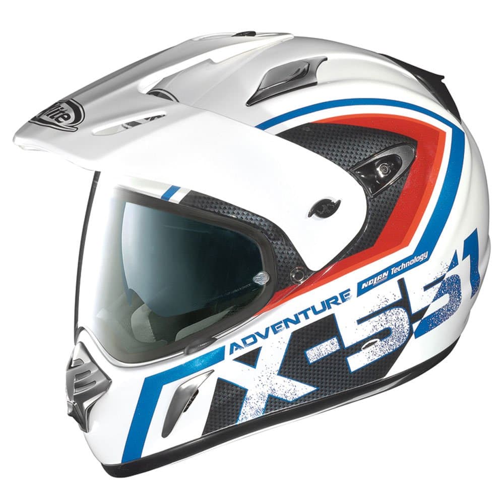 X Lite X 551 GT Adventure Enduro Motorcycle Helmet, Laminated Fibre Composite N Com – White Red Blue Size XL