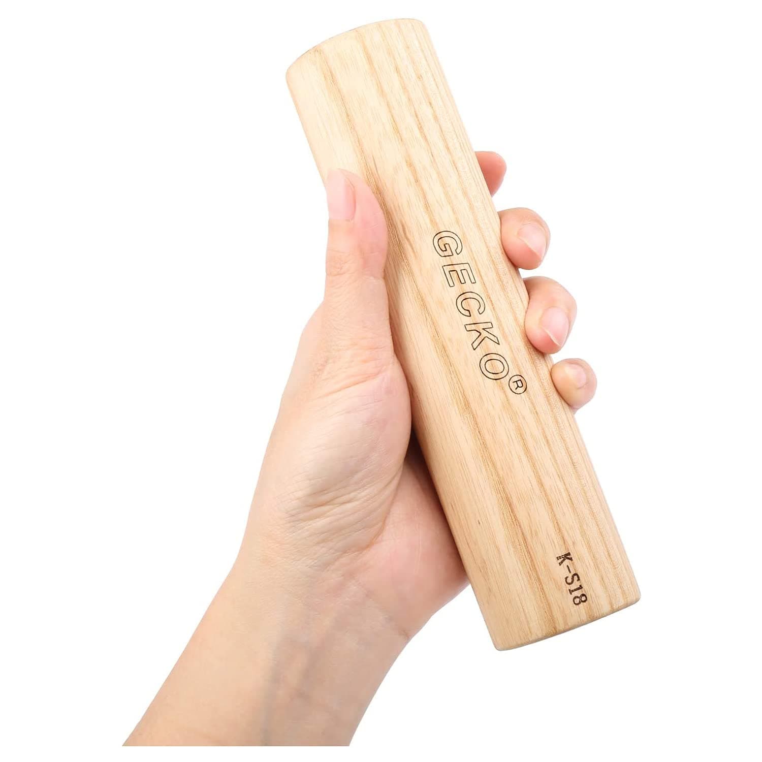GECKO Maracas Sand Hammer Percussion Shaker Instrument, Wooden Natural Maraca for Music Lovers, Used in Live Performances and Concerts, Suitable for Kahun Drummers, Guitarists and Singers