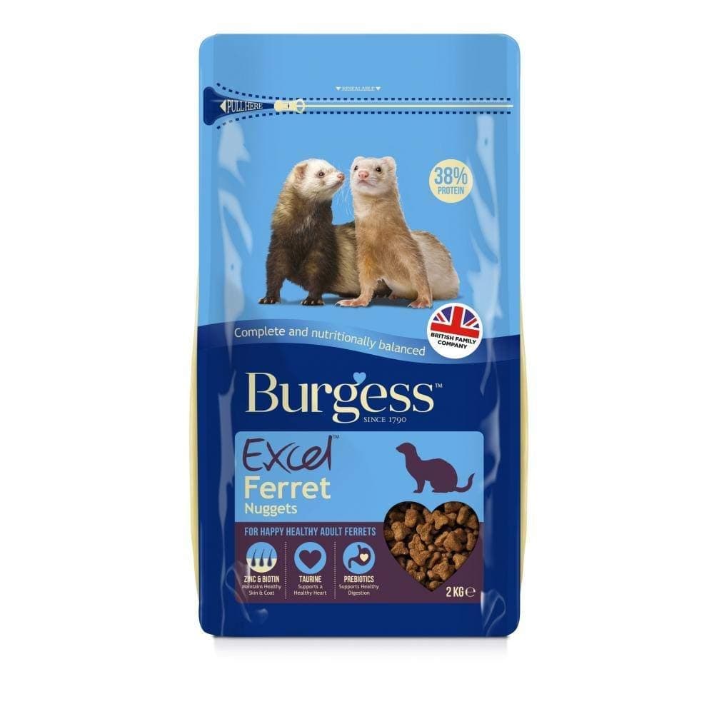 Burgess Excel Ferret Nuggets with Chicken & Taurine 2kg - Complete Balanced Ferret Food