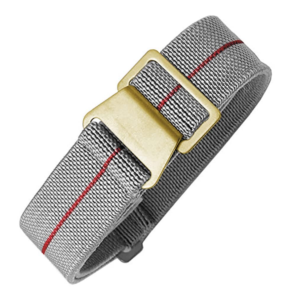 Man's French Troops Military Parachute Watchband Special Elastic Fabric Nylon Canvas Strap Hook Buckle 20/21/22mm Multiple Color Options