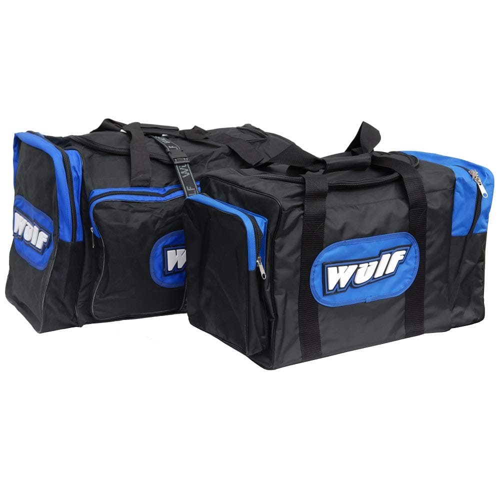 WULFSPORT NEW JUMBO LUGGAGE KIT BAG Motorbike Motocross Enduro Off Road Trials Kit Bag - Blue