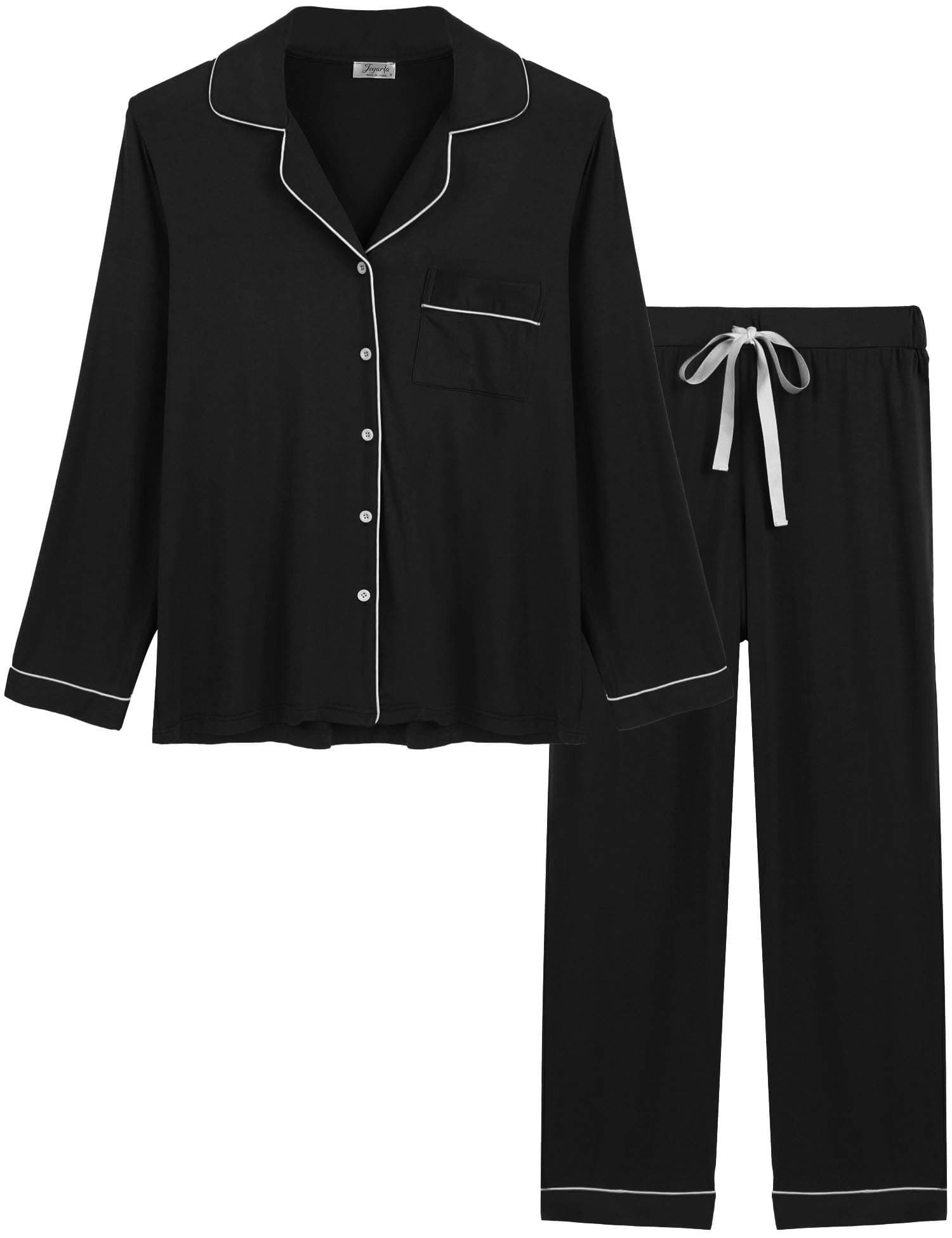 Joyaria Womens Button Down Pajama Sets Long Sleeve Pj Pants Set Sleepwear