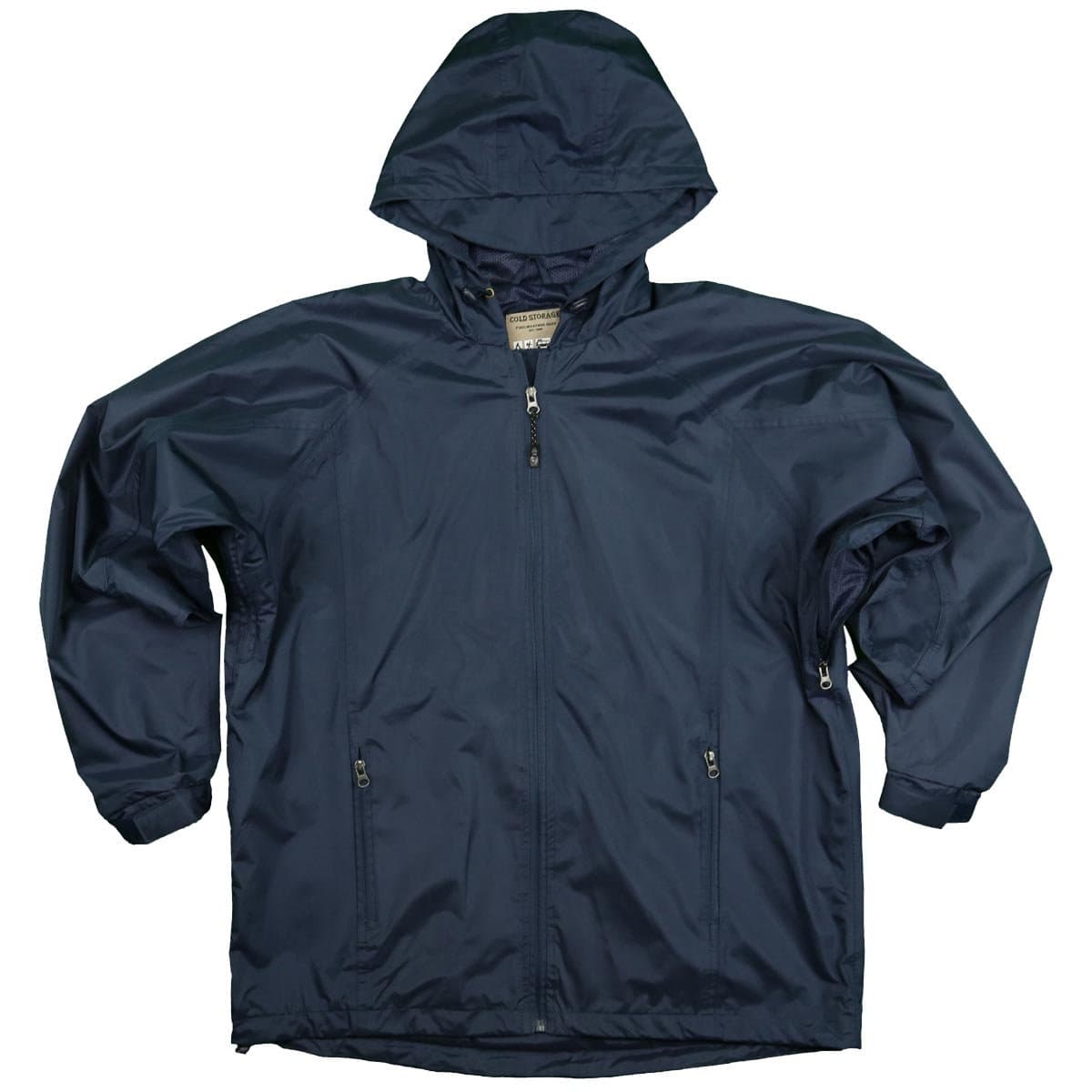 Northern Expedition Men's Waterproof Zip Up Hooded Rain Jacket (Large, Navy)