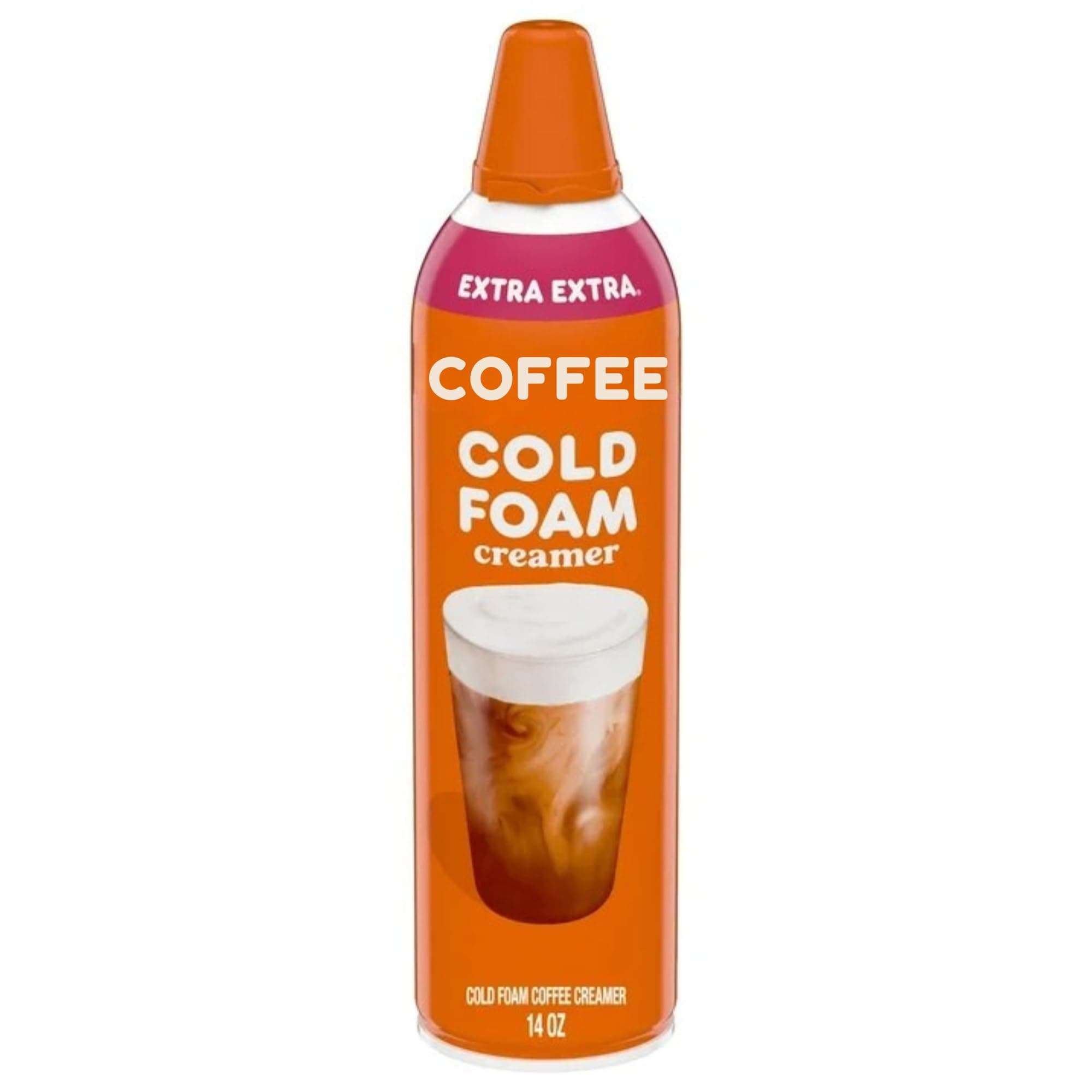 Cold Foam Extra Extra Coffee Creamer – Rich & Sweet Cream Flavor, 14 oz Bottle – Perfect for Iced Coffee, Lattes, Cold Brew – Refrigerated Dairy Creamer from Dunkin Donuts