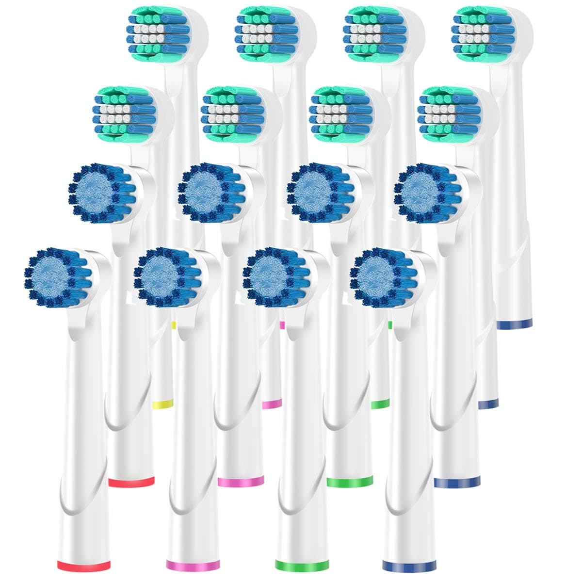 Replacement Heads Compatible with Oral B Braun Toothbrushes Electric- 16 Pack Professional Precision & Sensitive Brush Heads Refill for Oral B 7000/Pro 1000/9600/ 5000/3000/8000