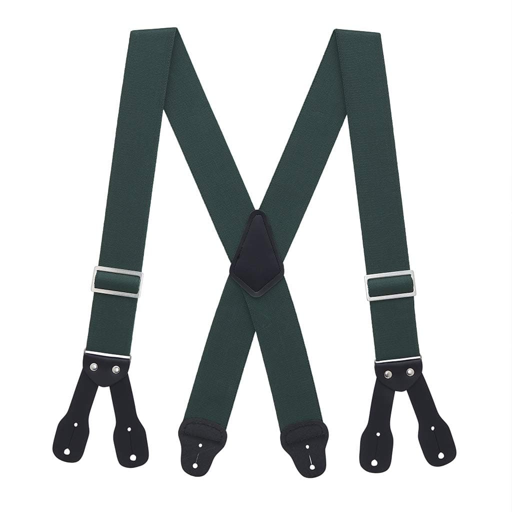 2-Inch Wide Low-Stretch Logger Suspenders - Industrial Button - 5 Colors & 4 Sizes Including Big & Tall
