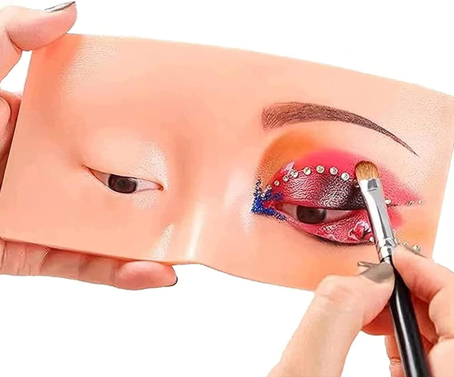 Eye makeup dummy for makeup practice, Practice Skin Board, for Makeup Practice Mask Skin Face Eye Makeup Practice for Beginner Makeup Artist The Perfect Makeup 1 - Pcs