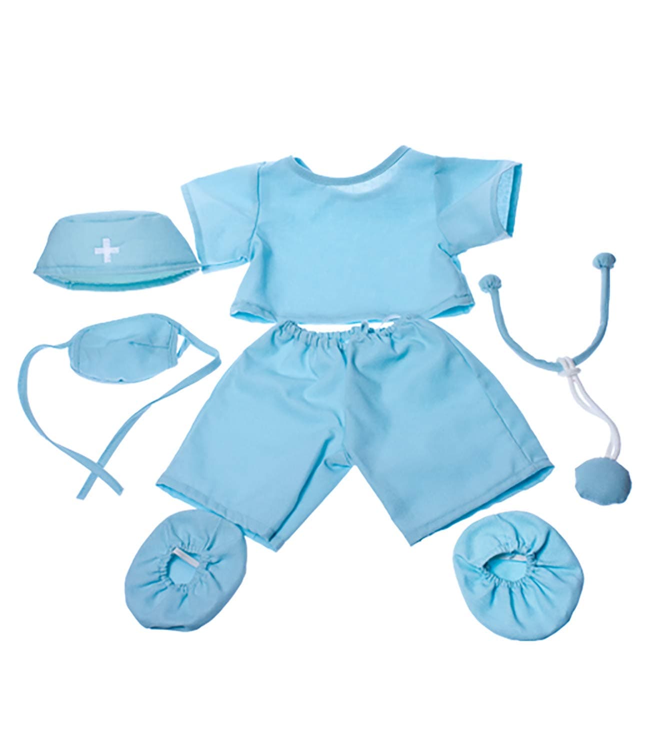 Stuffems Toy Shop Doctor Scrubs Outfit Teddy Bear Clothes Fit 14-18 Build-A-Bear, Vermont Teddy Bears, and Make Your Own Stuffed Animals