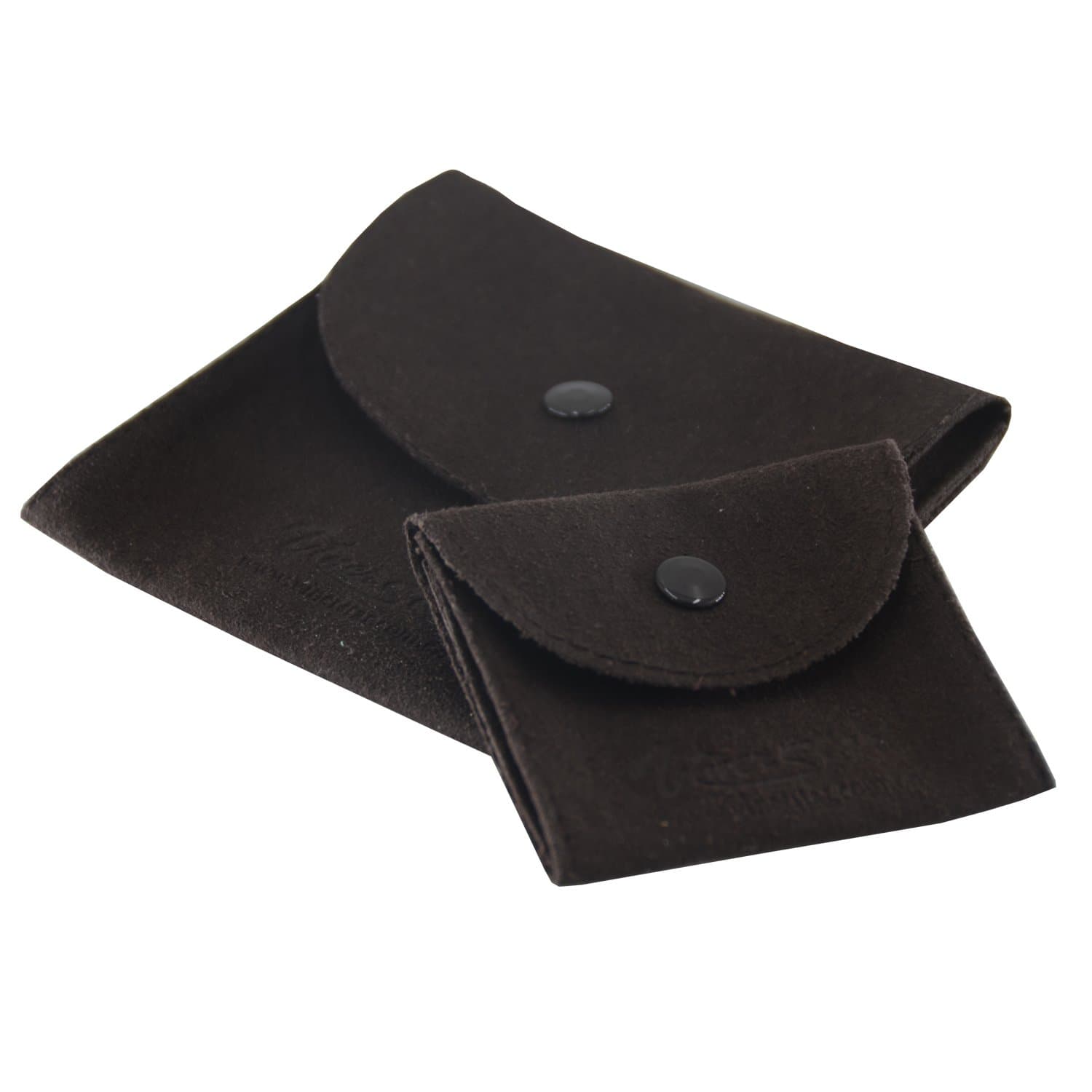 VinerstarVinerstar Pack of 2 PCS Microfiber Faux Suede Leather Jewelry Pouch with Snap Button (Brown)