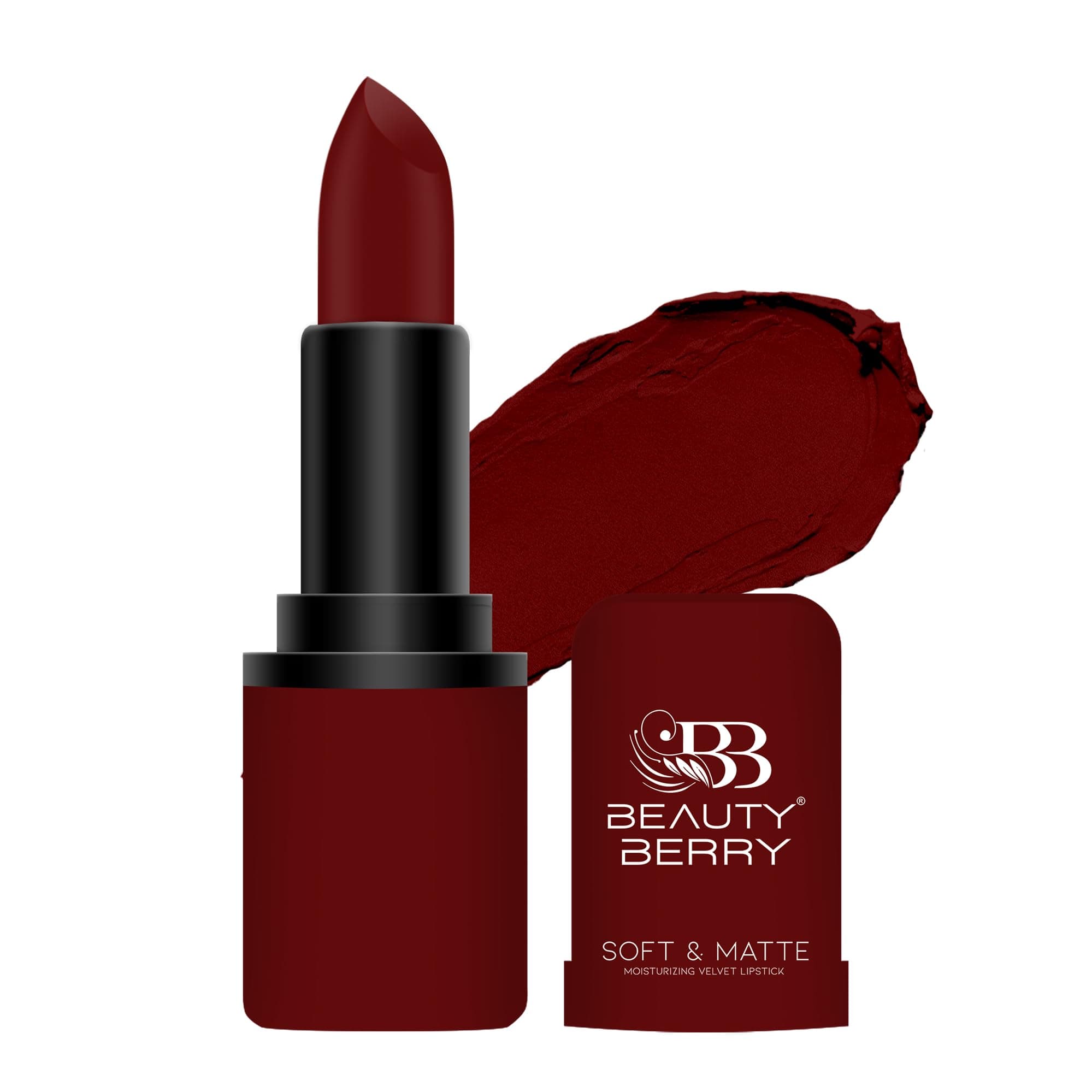 Beauty Berry Soft & Matte Moisturizing Velvet Lipstick For Women - Long-Lasting, Hydrating, High-Pigment Color. (Shade 19)