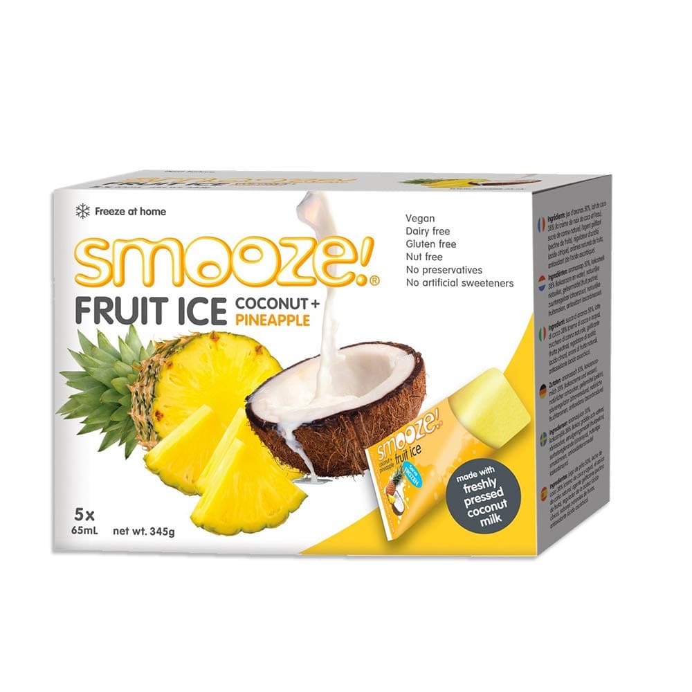 Smooze Pineapple Fruit Ice Lollies 5 x 65ml (Pack of 6)
