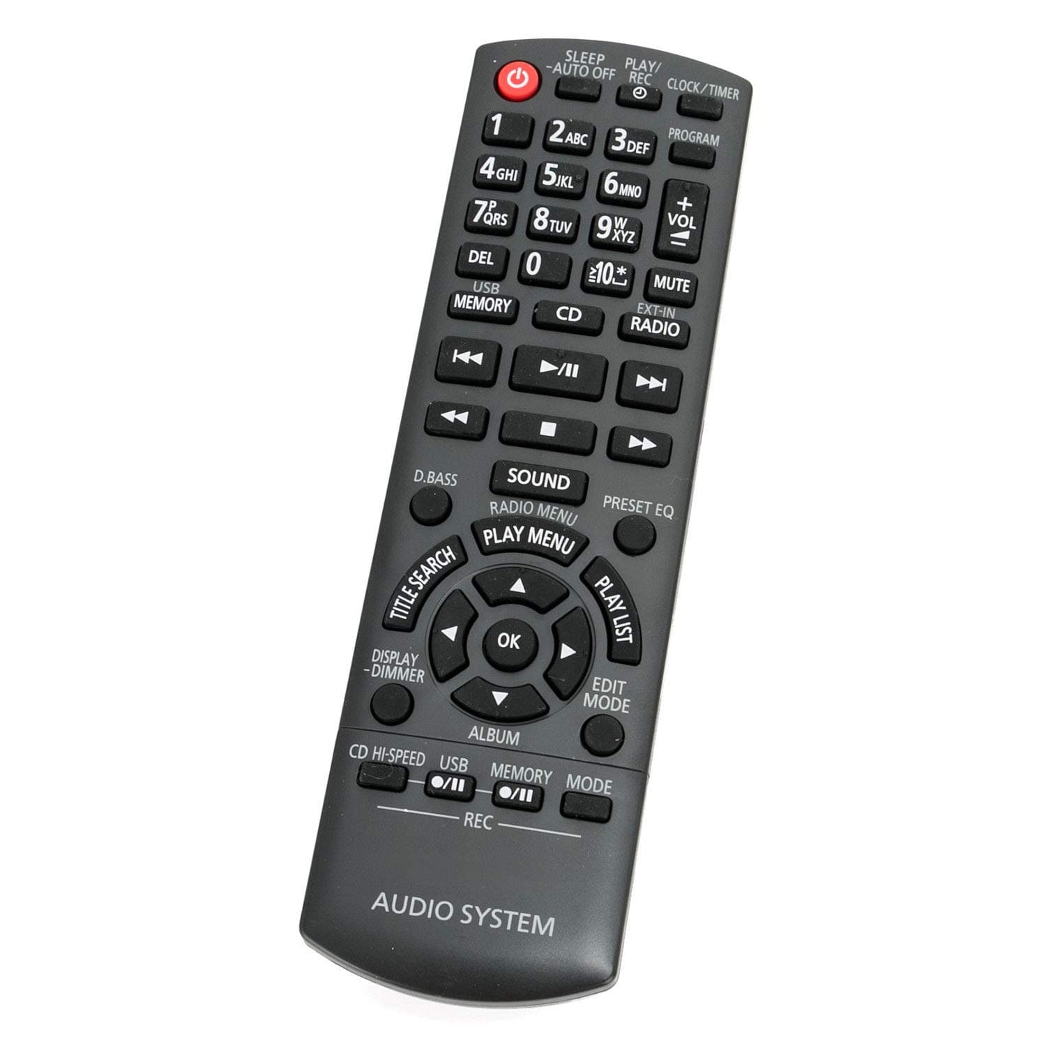 New N2QAYB000637 Remote Control fit for PANASONIC AUDIO SYSTEM SA-AKX32PH-K SA-AKX32PN-K SA-AKX32PR-K SA-AKX34PH-K SA-AKX34PN-K SA-AKX52EB-K SA-AKX52EG-K SA-AKX52GN-K SA-AKX52PH-K SA-AKX52PN-K