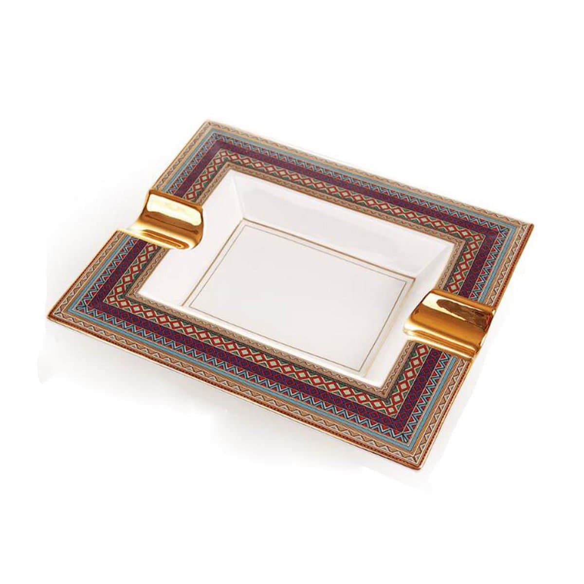 Ashtray Painted Gold Porcelain Fashion European Clubhouse Office Living Room Ceramic Large Ornaments