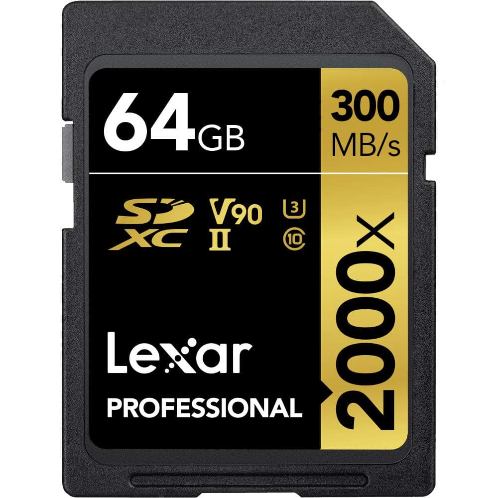 Lexar Professional 2000x 64GB SDXC UHS-II Card (LSD64GCBNA2000R)
