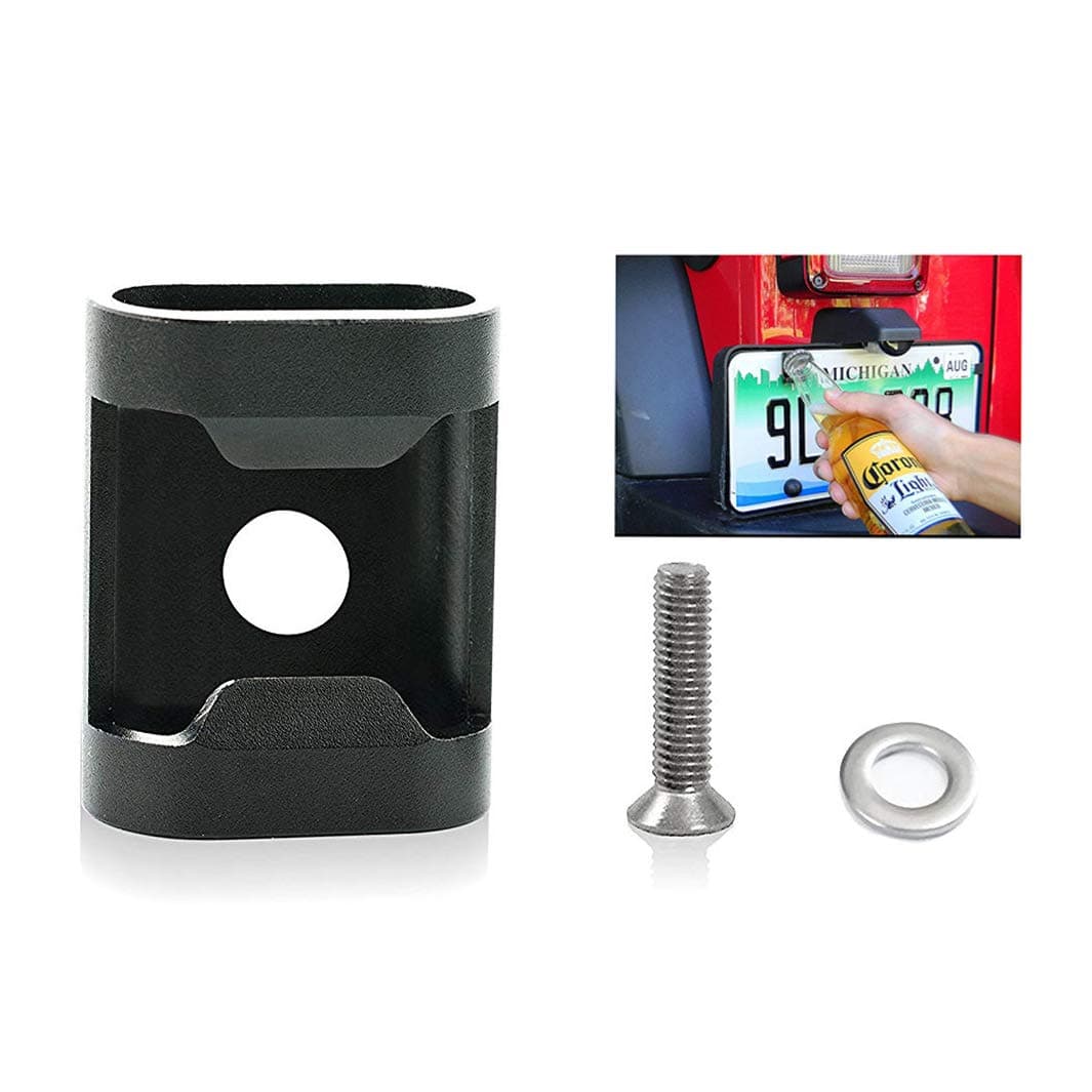 Newest License Plate Bottle Opener—LS1Pro, Mounted Accessory fits Jeep Wrangler JK ,TJ Models,Ford Raptor(F-150),M6 Screws Suitable for Most Cars