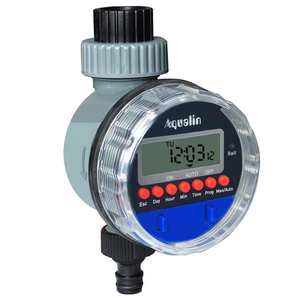 Aqualin Automatic Electronic LCD Display Home Ball Valve Water Timer Garden Watering Irrigation Controller System