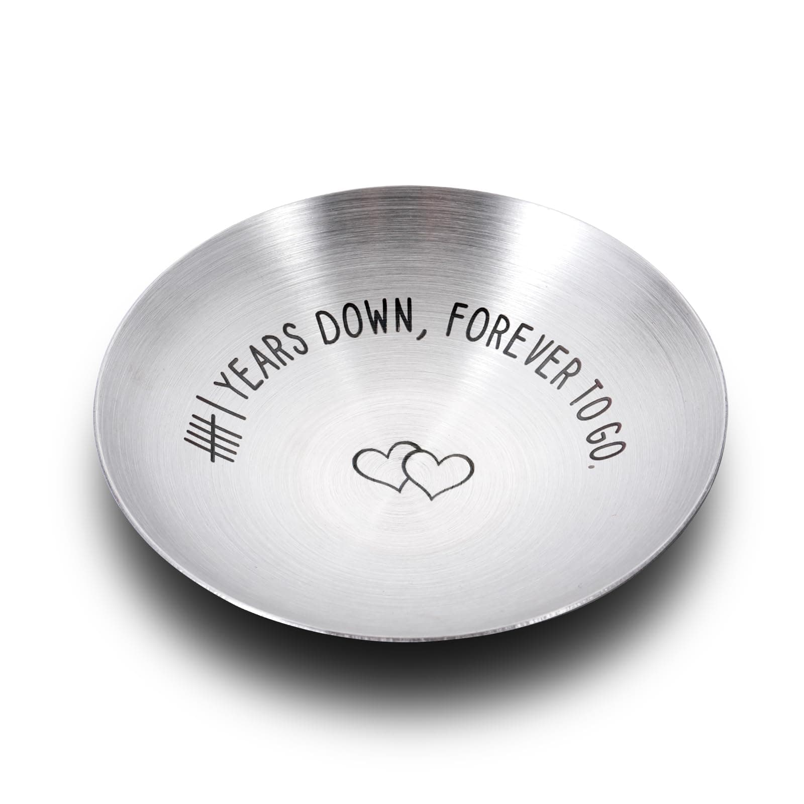 Sophauteem 6th Anniversary Tin Gifts for Him Her, 6 Year Wedding Present for Wife Husband Couples, 6th Wedding Anniversary Tin Ring Holder for Men Women 4" Ring Dish Jewelry Tray, Decoration Ideas