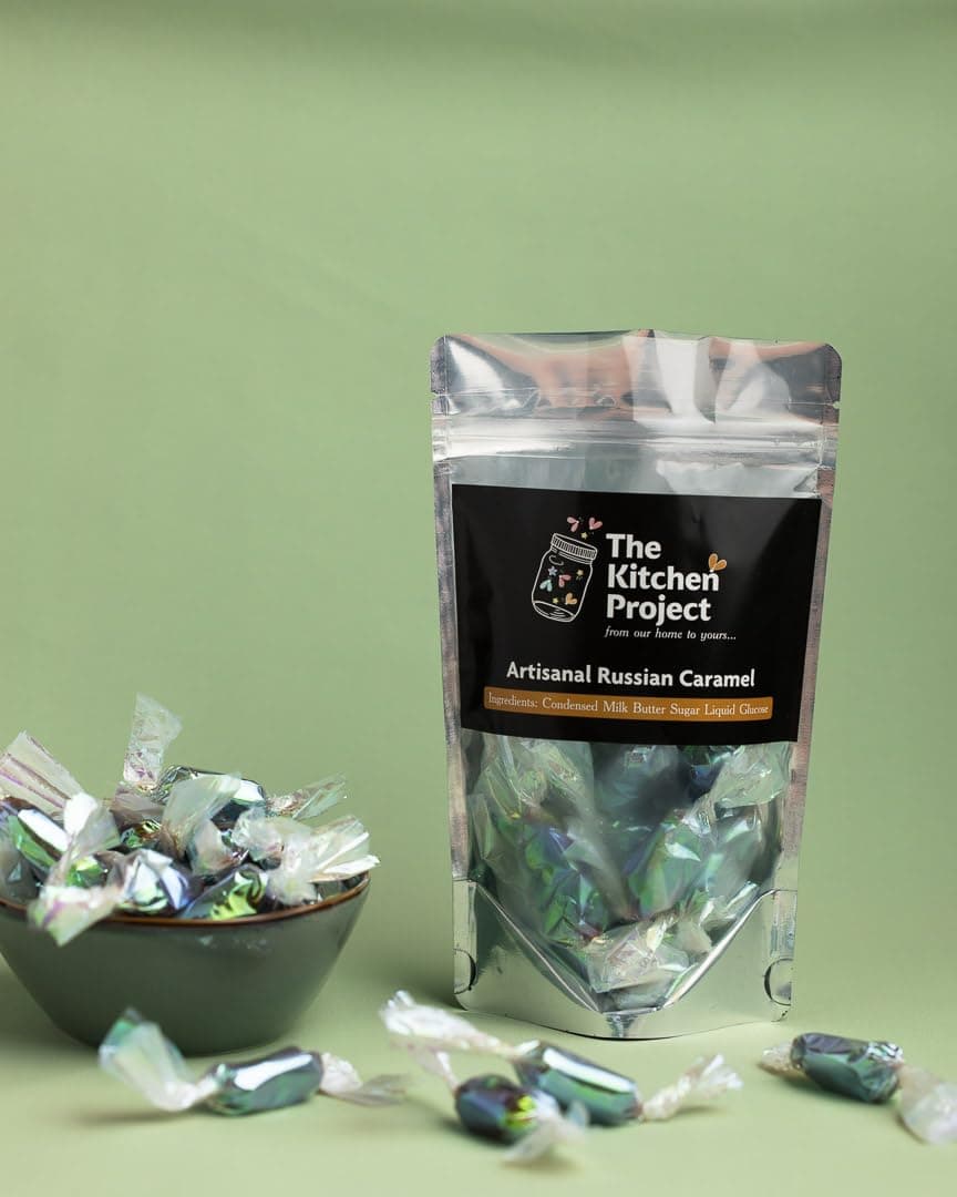 The Kitchen ProjectI Homemade Russian Caramels I No added preservatives I Chewy, sticky, Delicious I 200g