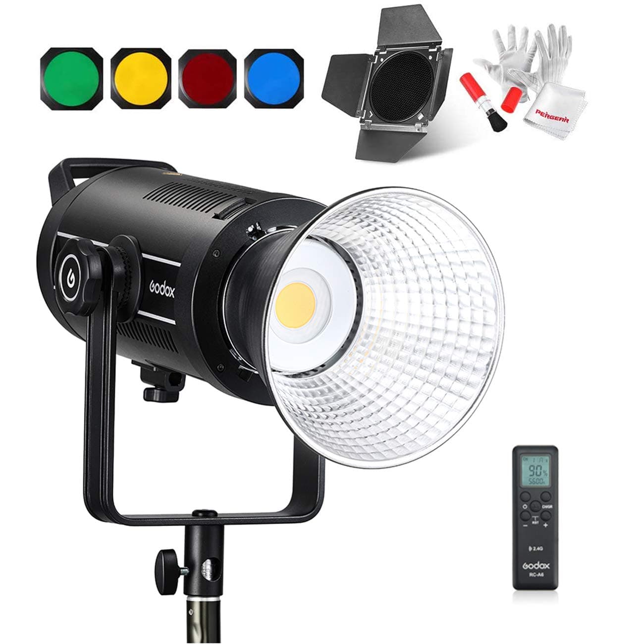 Godox SL150WII LED Video Light, 5600K Daylight-balanced, CRI 96 TLCI 97 Accurate Color, Built-in 8 FX Light Effects, 58000lux@1m, Ultra Silent Fan, with Barndoor Kit