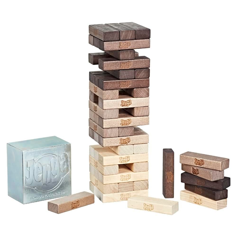 Jenga Game: Rustic Series Edition - Amazon Exclusive