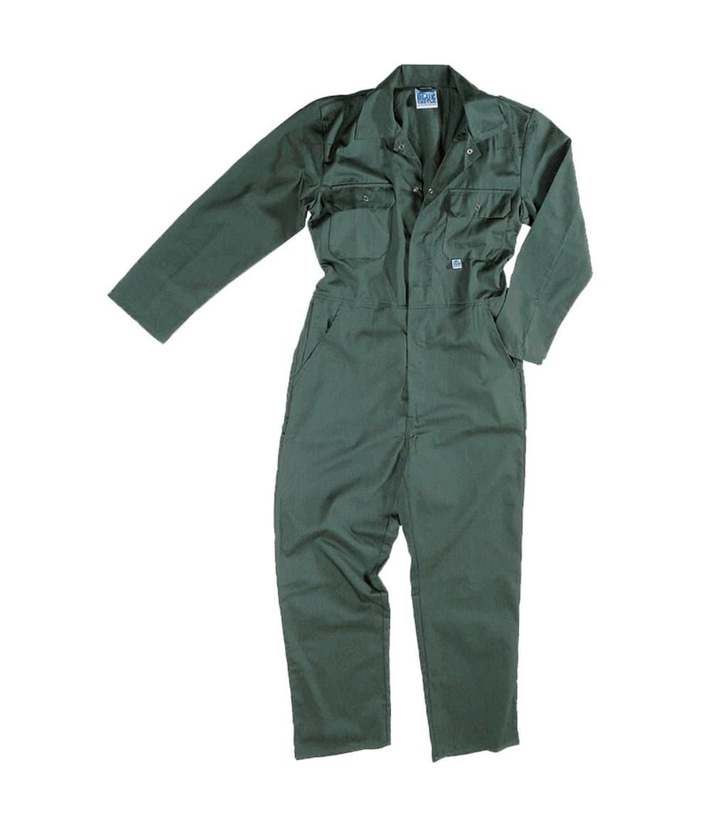Castle ClothingMen's Workwear Safety Work Blue Castle Stud Front Boiler Suit Coverall Overall Plumber wear Work Wear (Chest to Fit 40", Spruce Green)