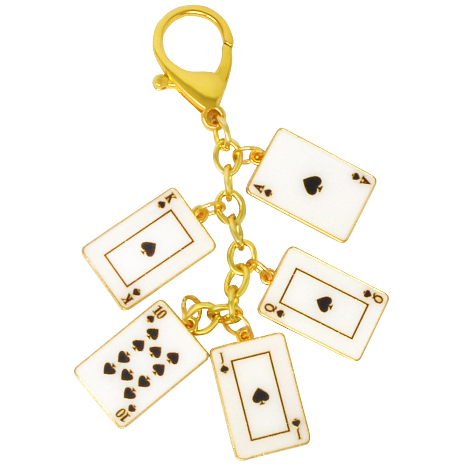 Feng Shui Winning Cards Windfall Wealth Keychain Harmony Porsperity Success Good Luck Amulet Christmas Gift Keychain W5473