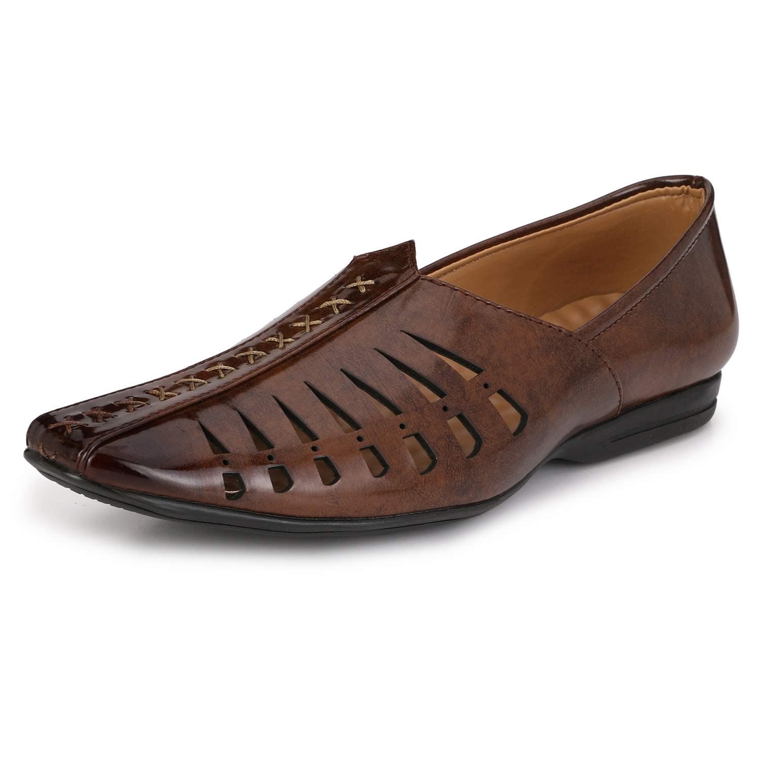 Prolific Men's Brown Casual/Ethnic Loafers