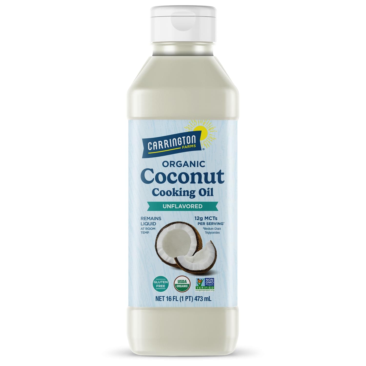 Carrington Farms Coconut Cooking Oil 16 Ounce (Pack of 6)