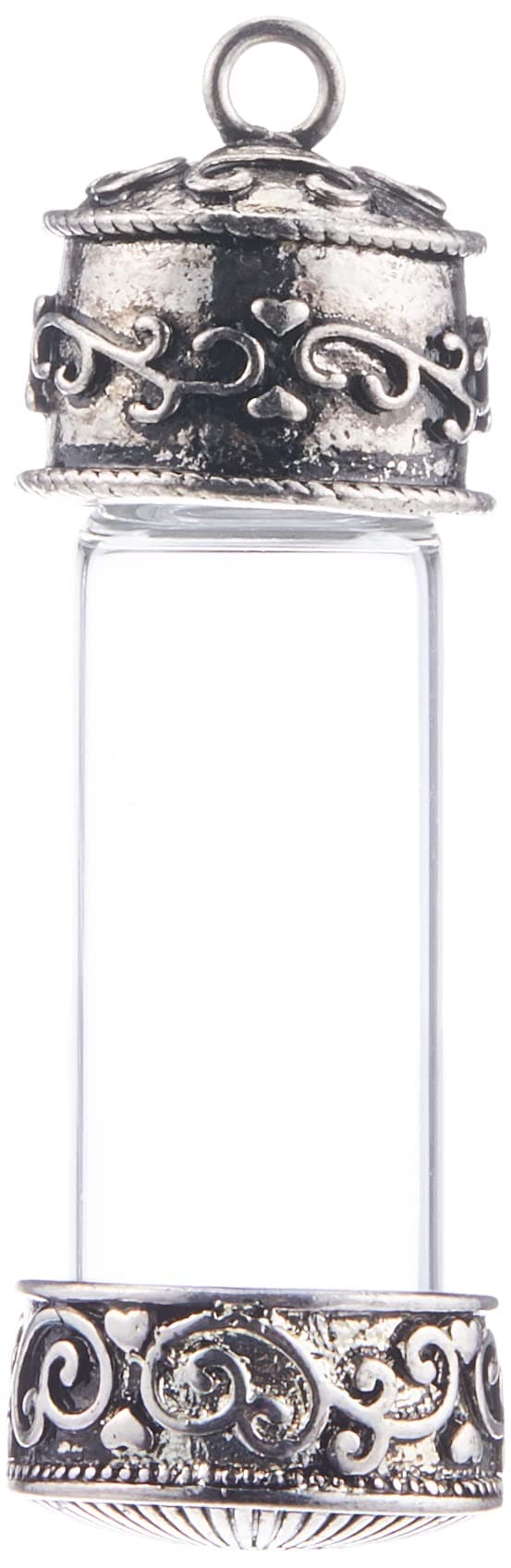 Solid Oak Steampunk Pendant Large Vial