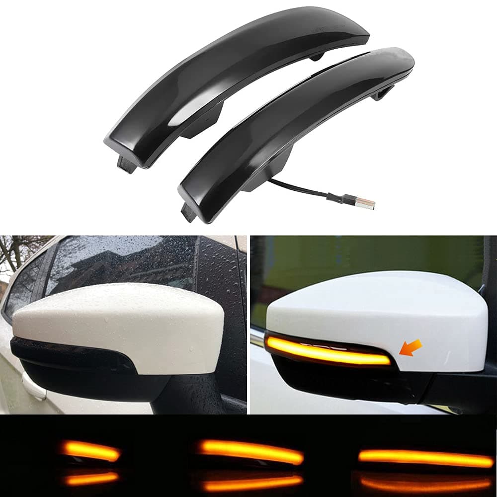 Jinfili Sequential Dynamic LED Turn Signal Light Side Mirror Marker Lamp Blinker Indicator Fit for Ford Kuga Ecosport 2013-2018
