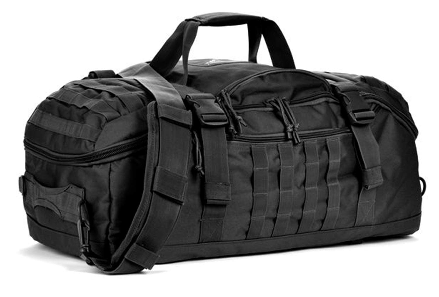 Travel Duffle Bag Backpack for Men - Large Tactical Bags Weekender Gym Bag for Overnight Traveling Military Workout Deployment Sports, Black, 80L, Duffel Bag