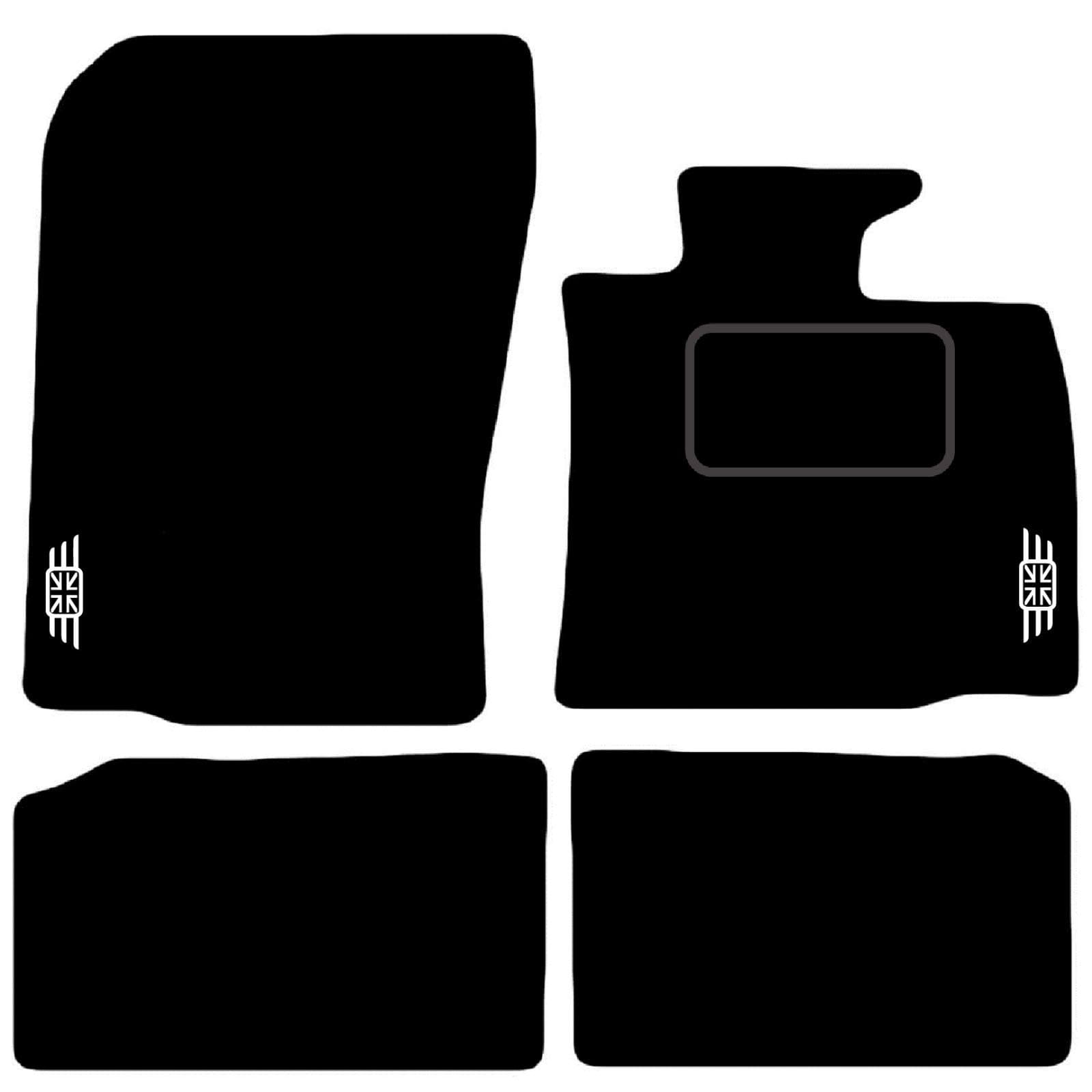 Lusso Car Mats Tailored/Compatible To Fit Mini Countryman R60 2010 to 2016 with Unique Logos (Black Edging)