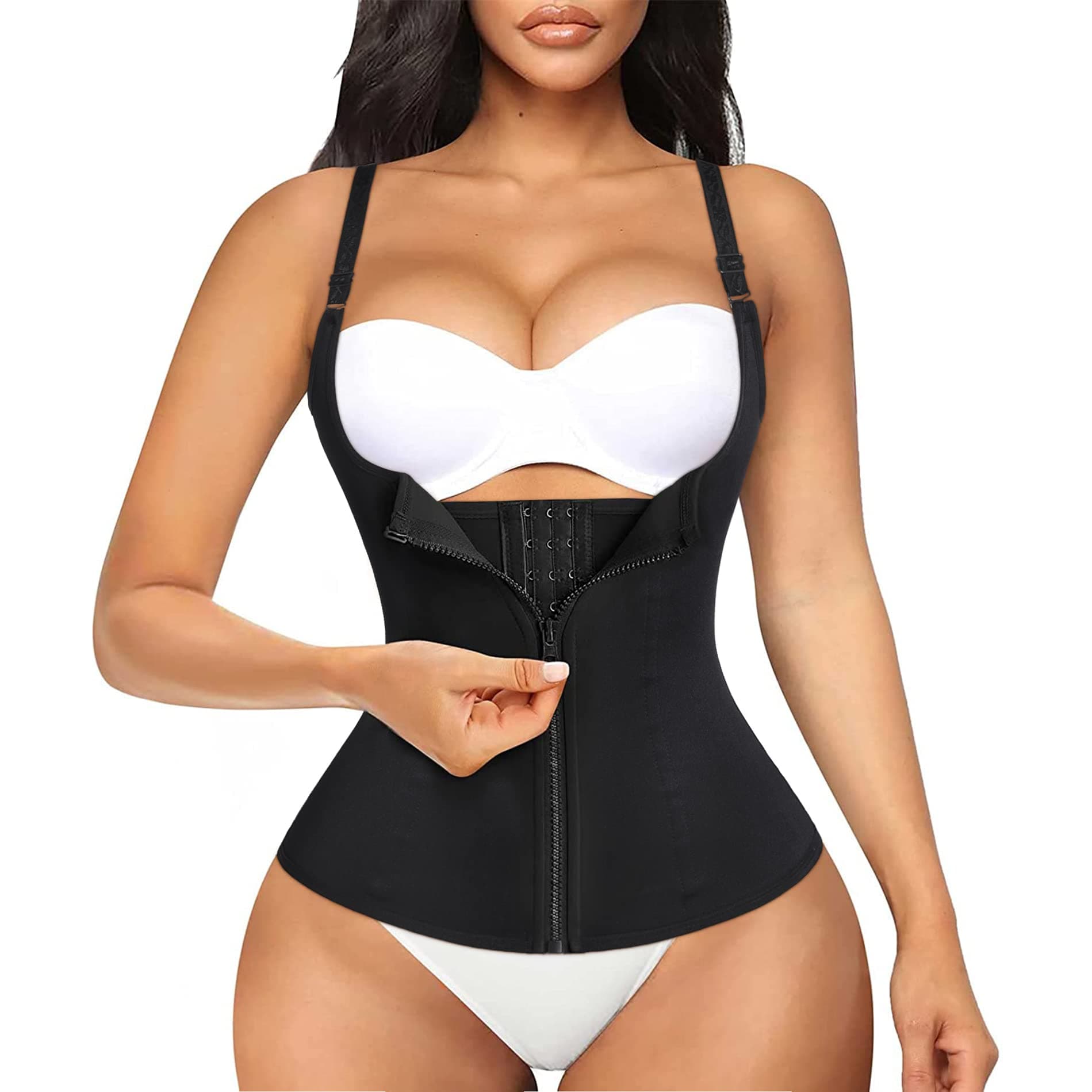 Bafully Womens Underbust Corset Waist Trainer Sport Workout Body Shaper Cincher Back Support