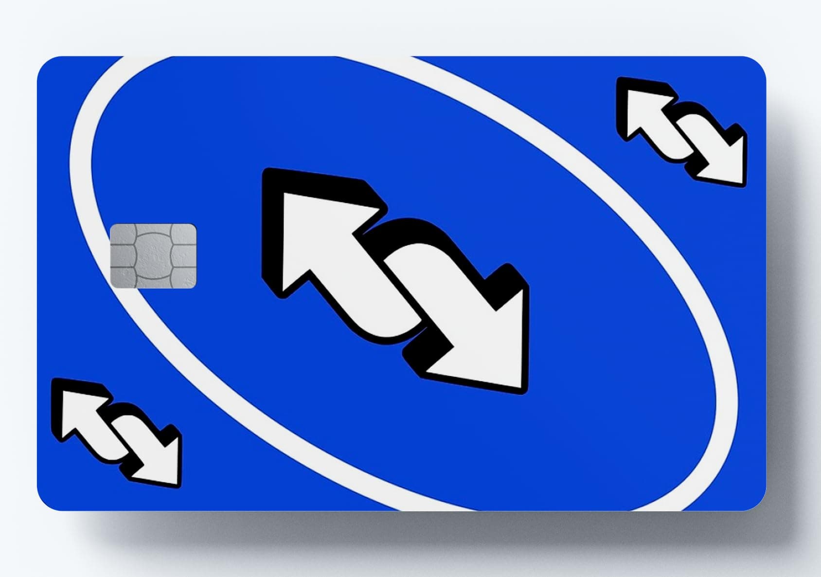 WORKIRAN Reverse Card Skin | Transportation, Key Card, Debit Card, Credit Card Sticker | Covering & Personalizing Bank Card | No Bubble, Slim, Waterproof Card Cover (uno003) (Blue)