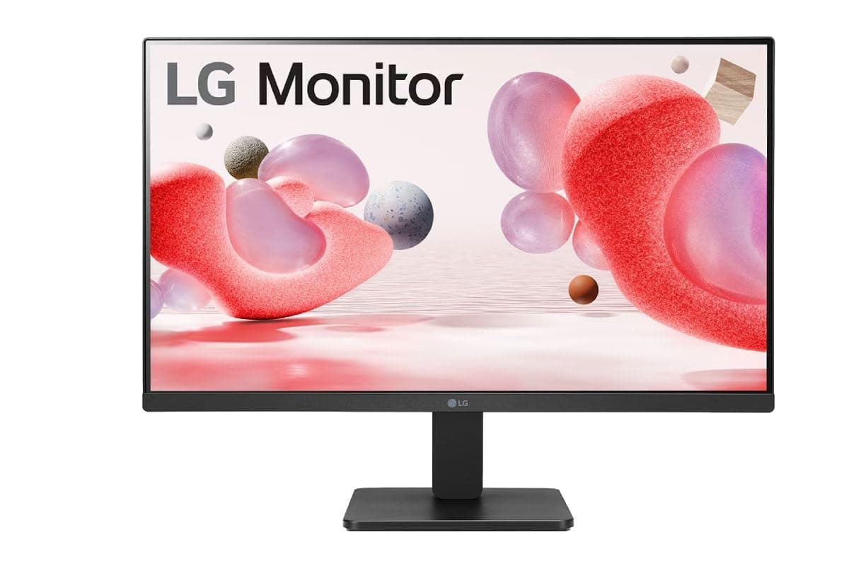 LG 24MR400-B, 24 inch IPS Full HD Monitor with AMD FreeSync, 1ms MPRT, sRGB 99%, 100Hz Refresh Rate, Virtual Borderless, Flicker Safe, Reader Mode, OnScreen Control, HDMI, VGA(Black)