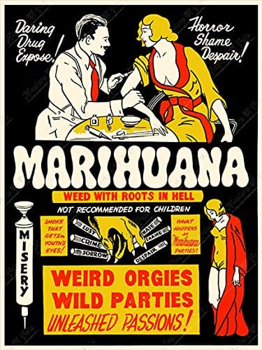 Marihuana (1939) Vintage Movie Drug Propaganda Poster Print 18" x 24"