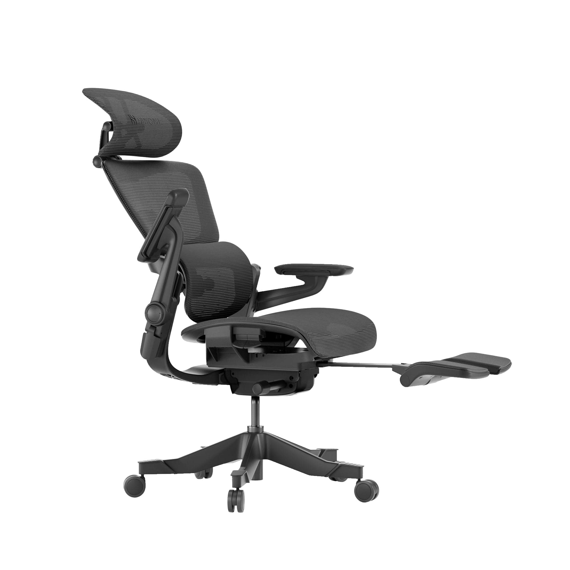 HINOMI H1 Pro V2 Office Chair, Desk Chair, Mesh Chair, Telework, Fatigue-free, Work Chair, Computer Chair, PC Chair, Office Chair, Ergonomic Chair, 3D Lumbar Support, Retractable Footrest, 5D Flip-up