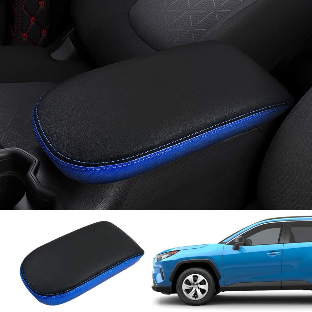 Autorder Center Console Cover for Toyota RAV4 2019 2020 2021 2022 2023 2024 Accessories Armrest Cover Anti-Scratch Middle Console Pad Leather Armrest Protector