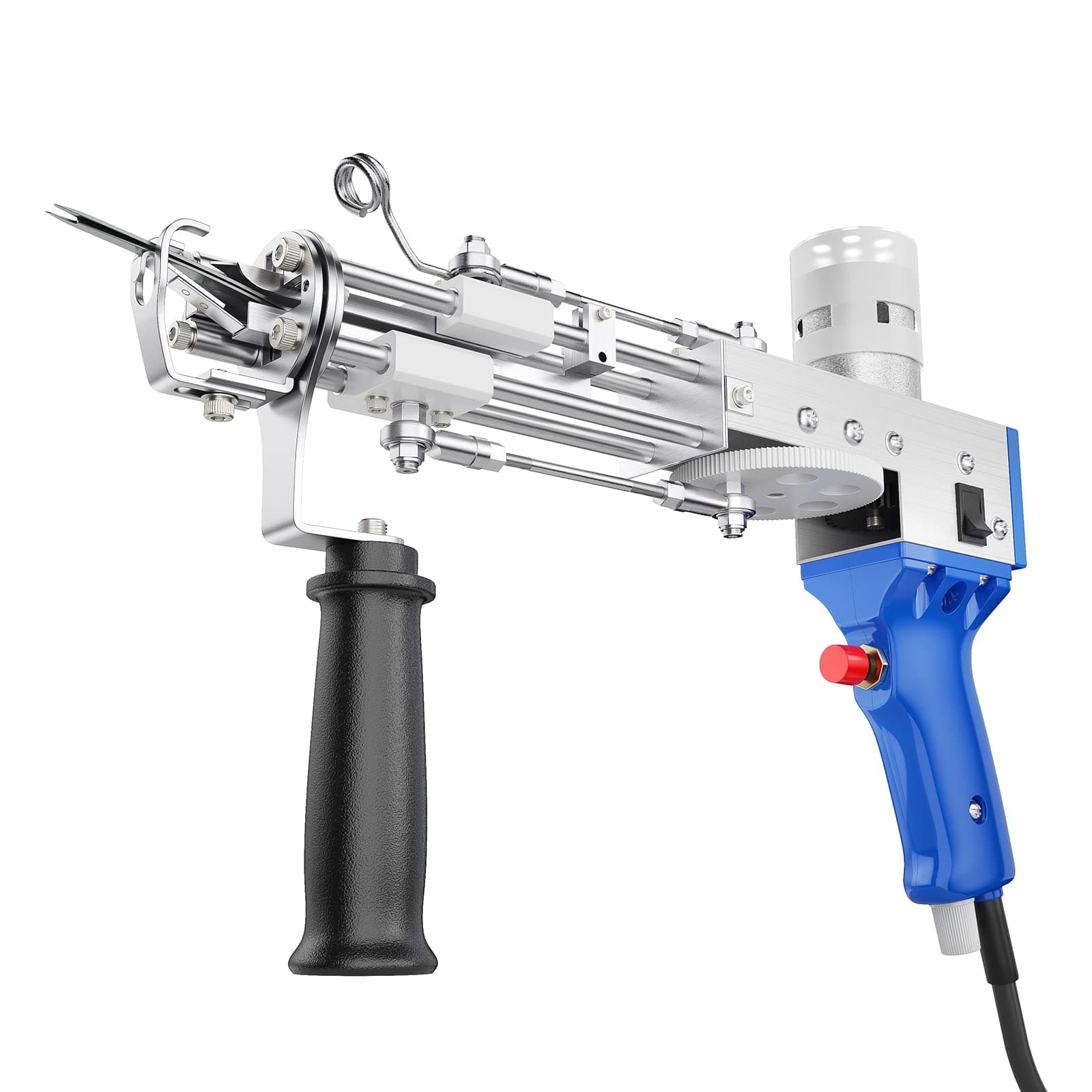 Kacsoo Cut Pile Tufting Gun, Electric Rug Tufting Gun,Handheld Knitting Rug Gun(Blue Cut Pile),Gift for DIY, with 5-40 Stitches/Sec 100V-240V