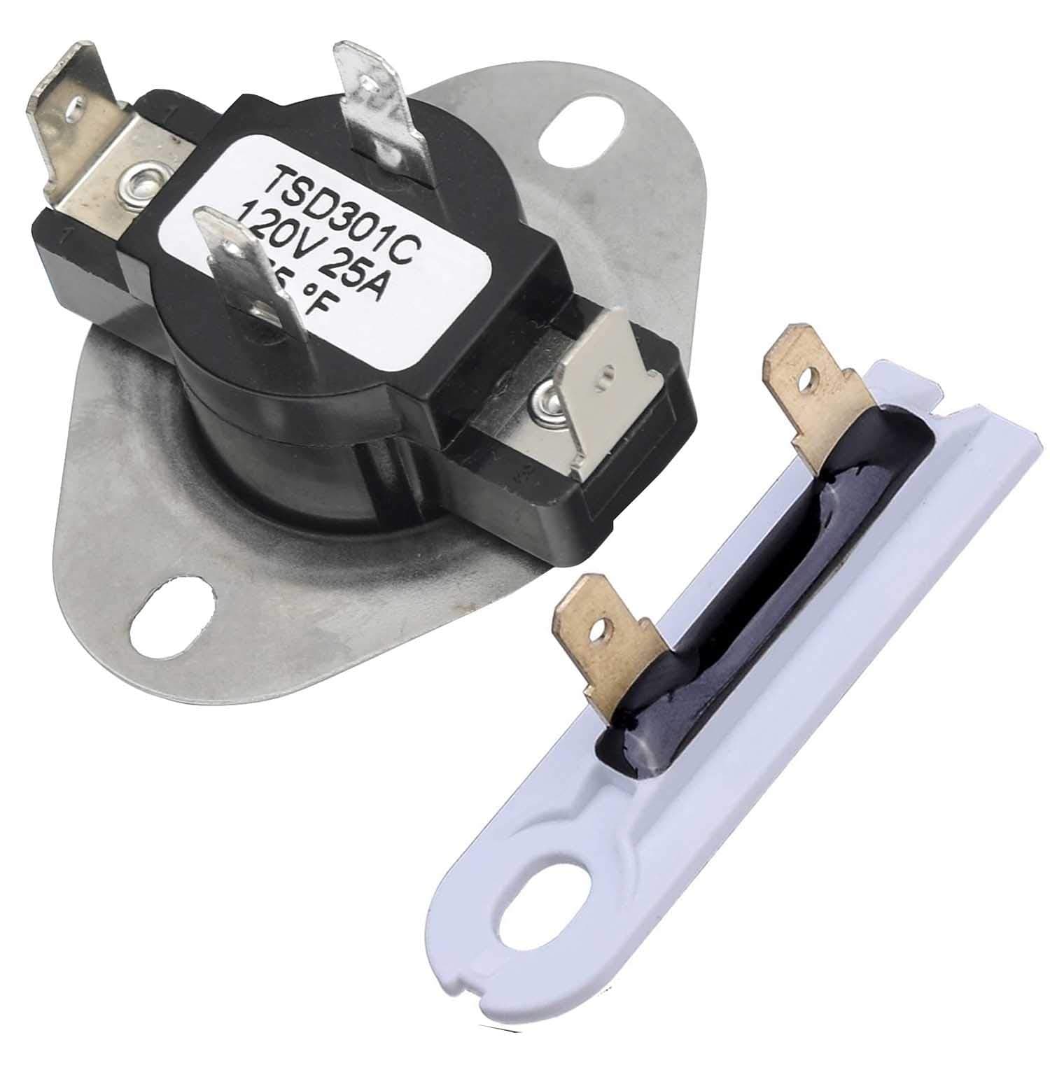 Seentech LIFETIME WARRANTY 3387134 AND 3392519 DRYER CYCLING THERMOSTAT & THERMAL FUSE- Compatible with Whirlpool Kenmore May-tag - Replaces 3392519 694511 80005 WP3392519VP 306910 3387134