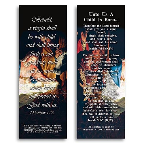 Unto Us a Child Is Born - Pack of 25 Cards - 2"x6"