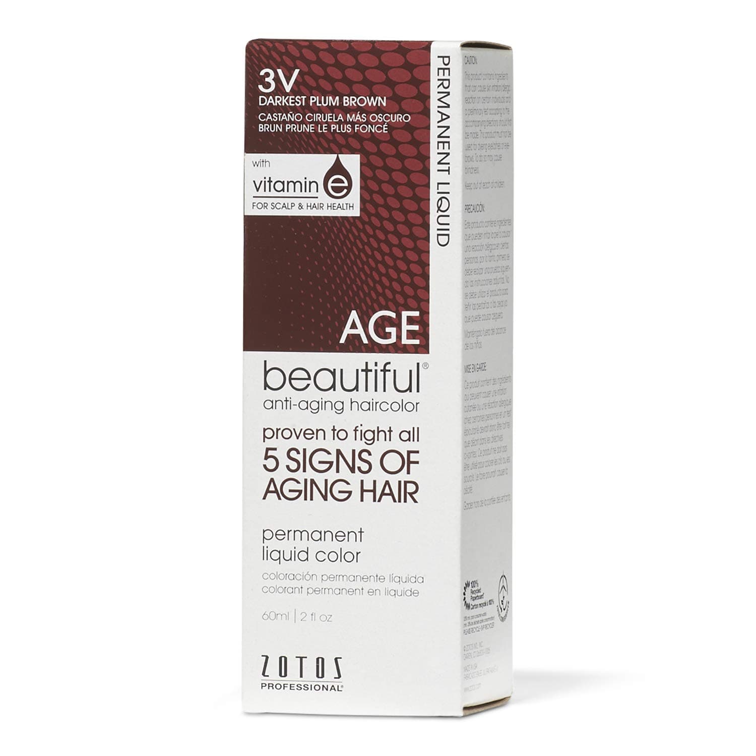 AGEbeautiful Agebeautiful liquid 3v darkest plum brown, 2 Ounce