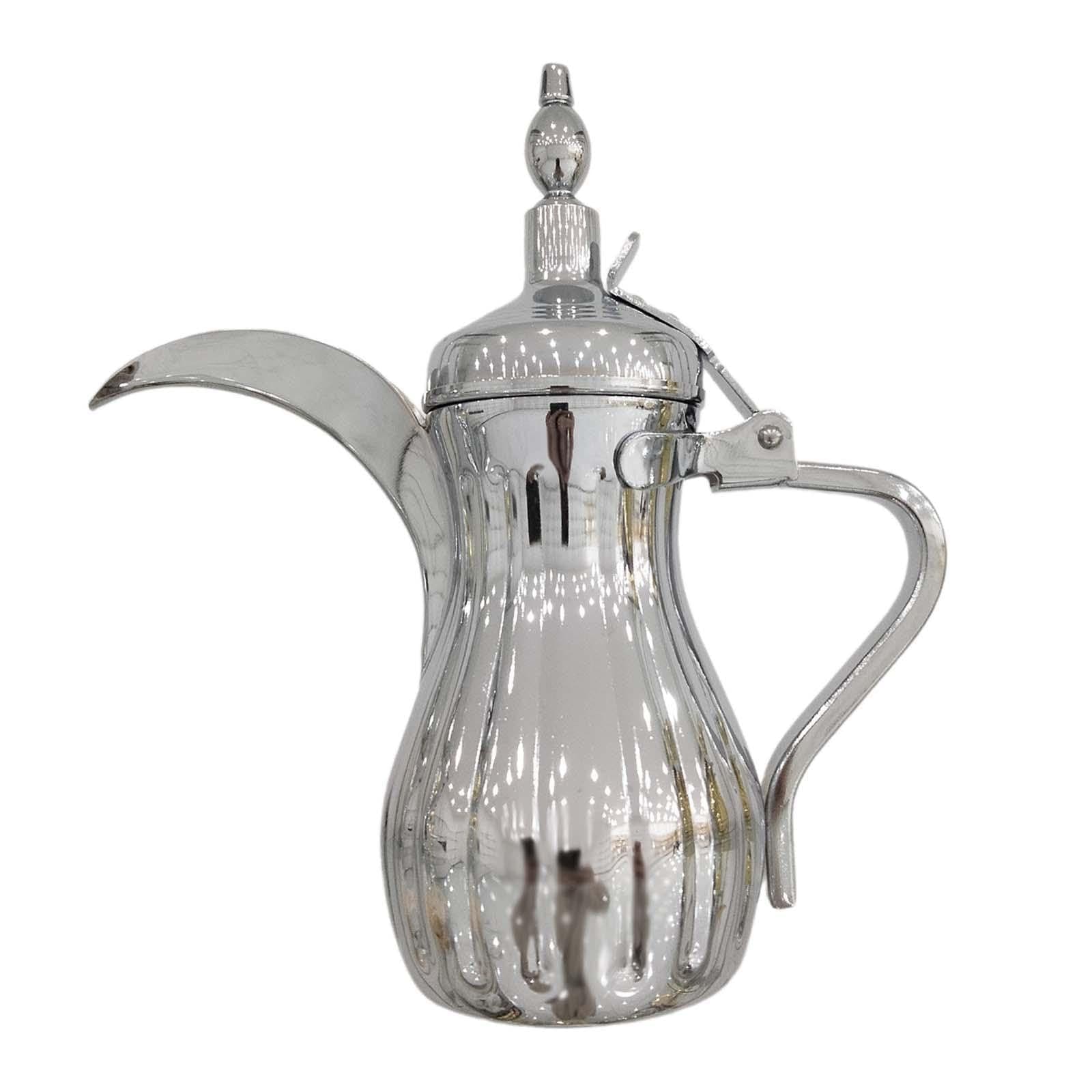 Arabic Coffee Pot, Stainless Steel Teapot, 700ml (25cm x 9cm), Silvery
