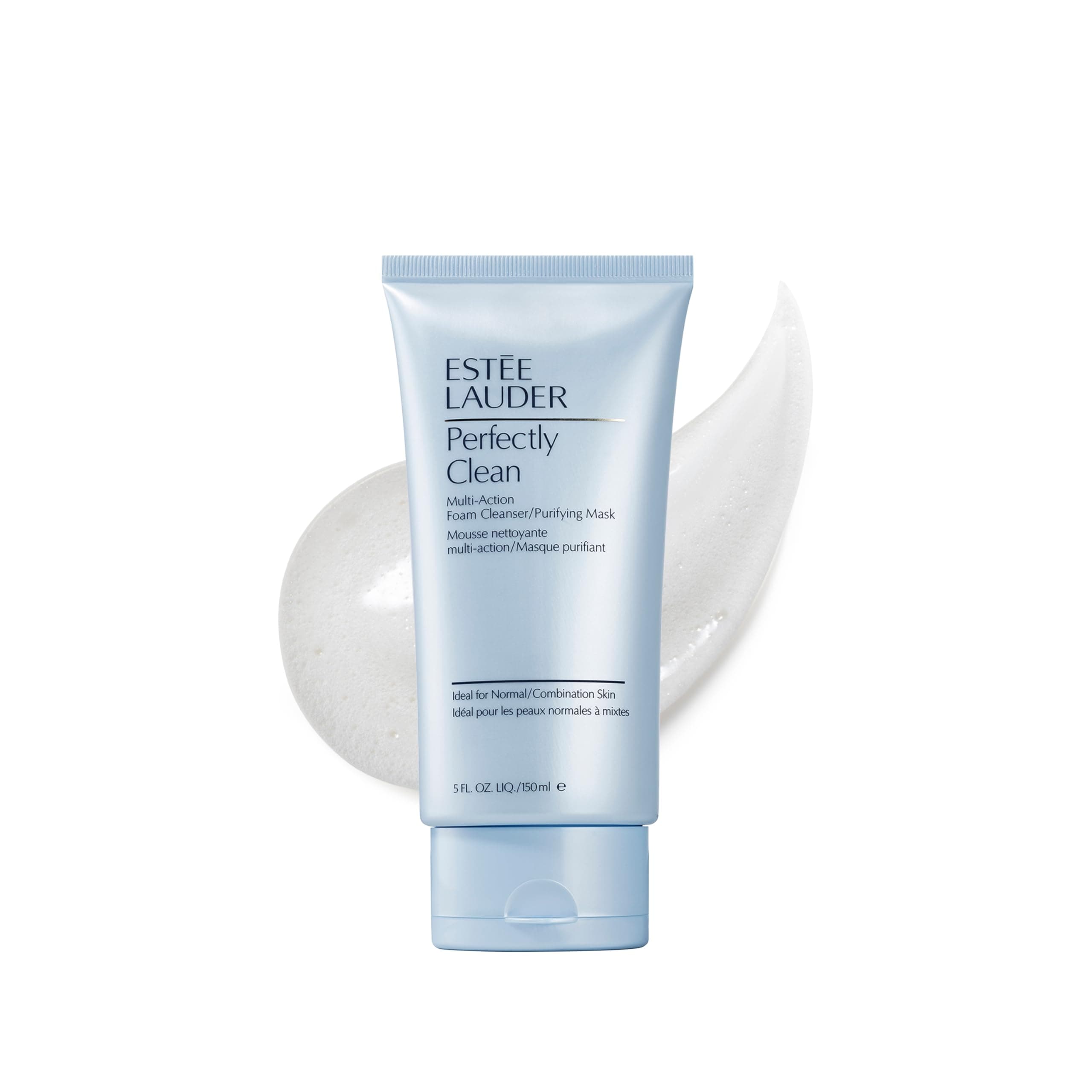 Estée Lauder Perfectly Clean Multi-Action Foaming Face Cleanser/Purifying Face Mask for Normal/Combination Skin, 150 ml