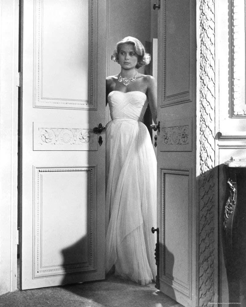 Posterazzi DAP18223 Grace Kelly-Standing in Doorway Wearing White Dress Photo Print, 8 x 10, Multi