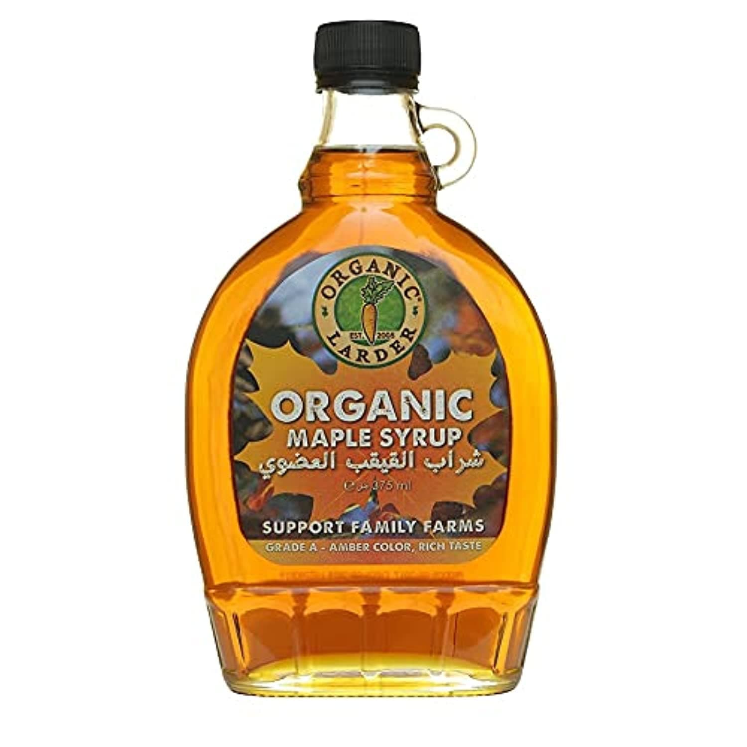 Organic Larder Grade A Amber Maple Syrup - 375ml