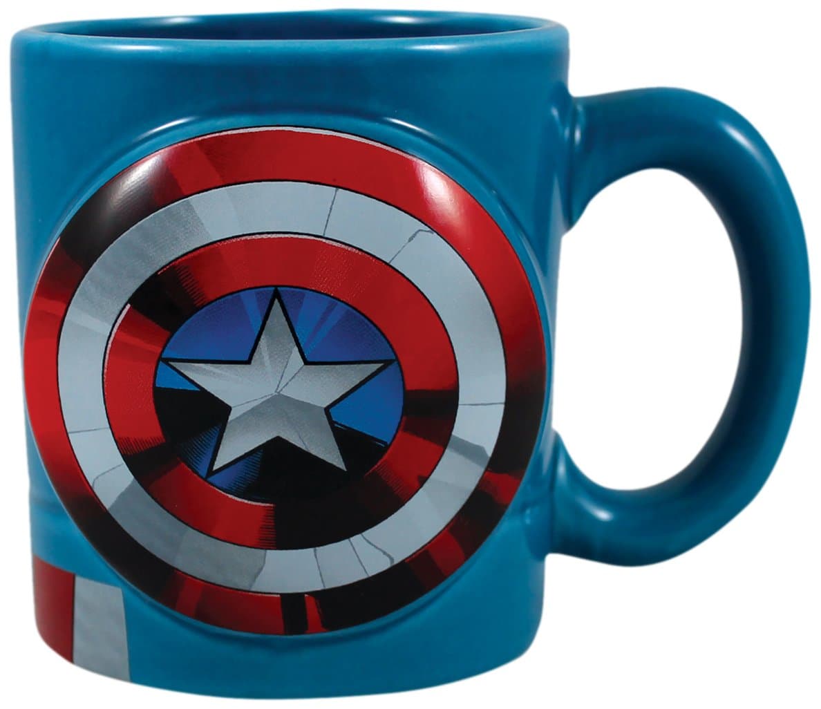 26601 Marvel Captain America Shaped Ceramic Soup Coffee Mug, 20 oz, Multicolor