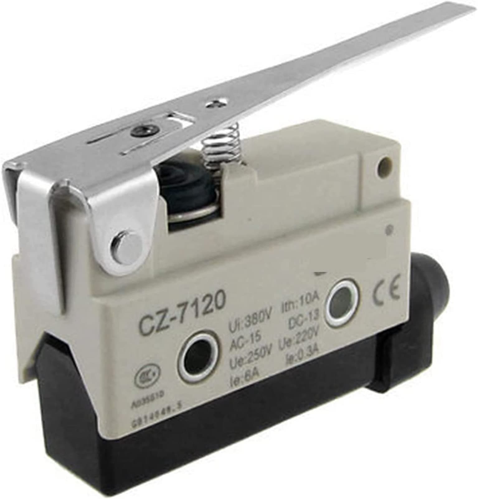 XENITESwitches Micro Switches 6A/AC 250V Long Straight Hinge Lever Actuator Micro Limit Switch 1NO 1NC CZ-7120 Switches