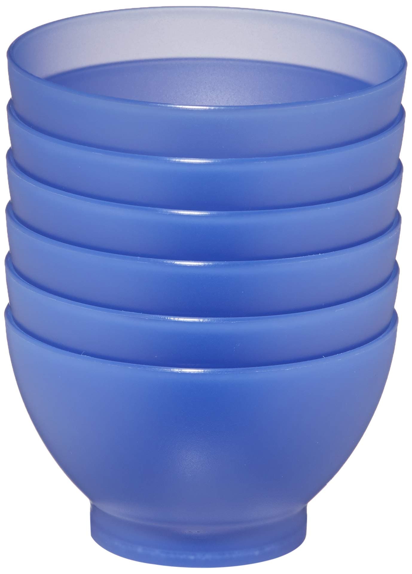 Design- Eco Friendly Plastic Bowl for cereal, dessert, ice cream, soup (Microwave and Dishwasher Safe) (17 oz., Blue) - Pack of 6