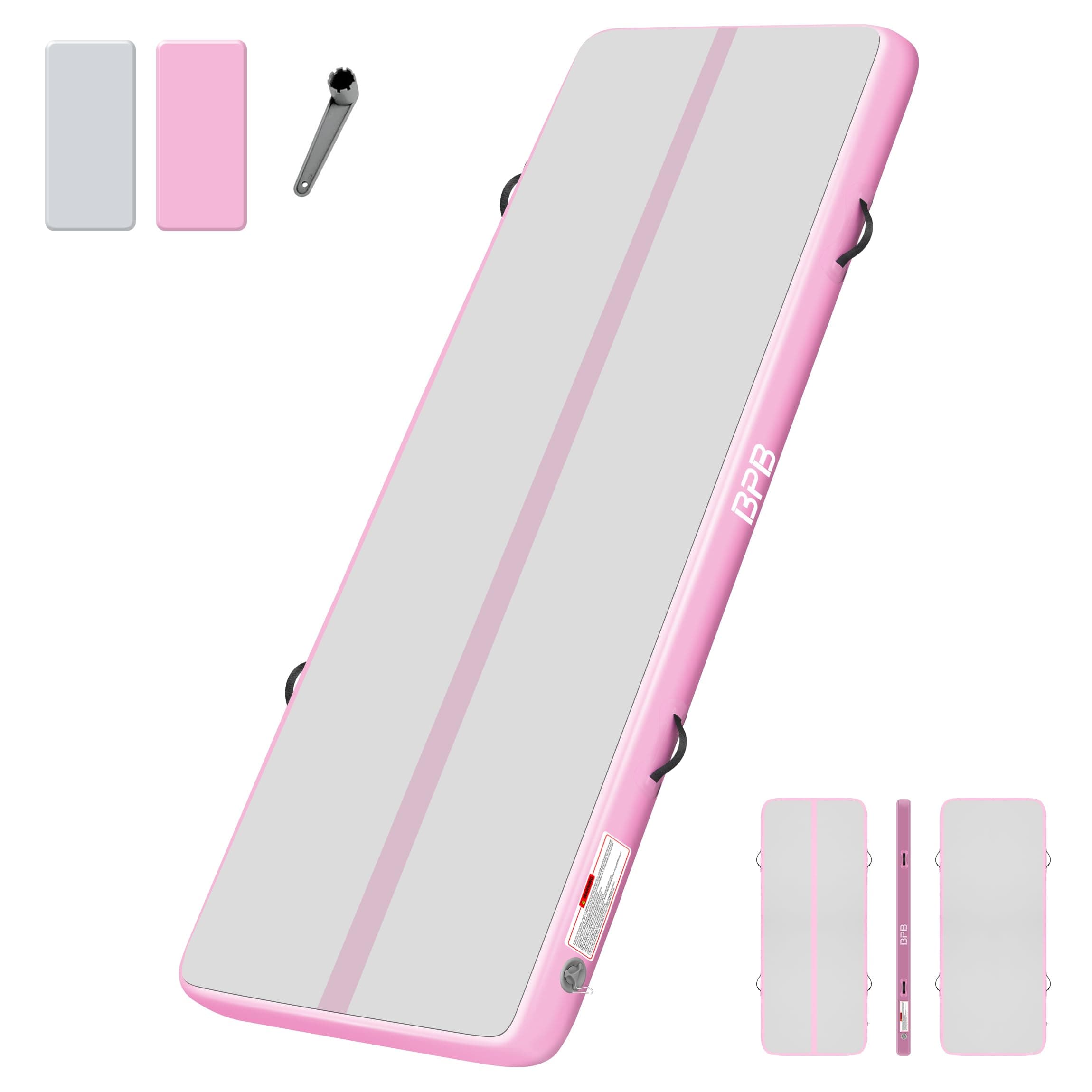 BPB Inflatable Gymnastics Mat. 10ft Air Tumble Track for Home Use/Training/Gymnastics/Cheerleading/Yoga/Pilates/Martial Arts/Gym/Beach/Cheerleading/Water Fun